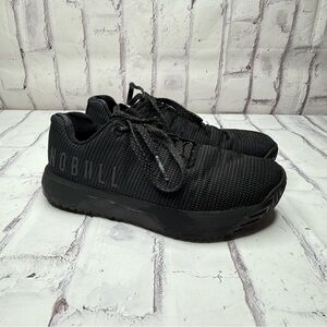 NOBULL Outwork Strength Training Shoes Women 7 Men 5.5 Black Gym SuperFabric